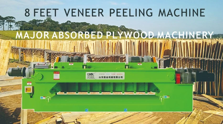 8FT Plywood Making Woodworking with Veneer Peeling Production Line